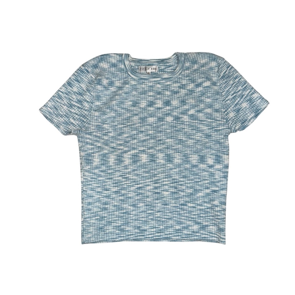 Stylish Blue Patterned Women's Tee